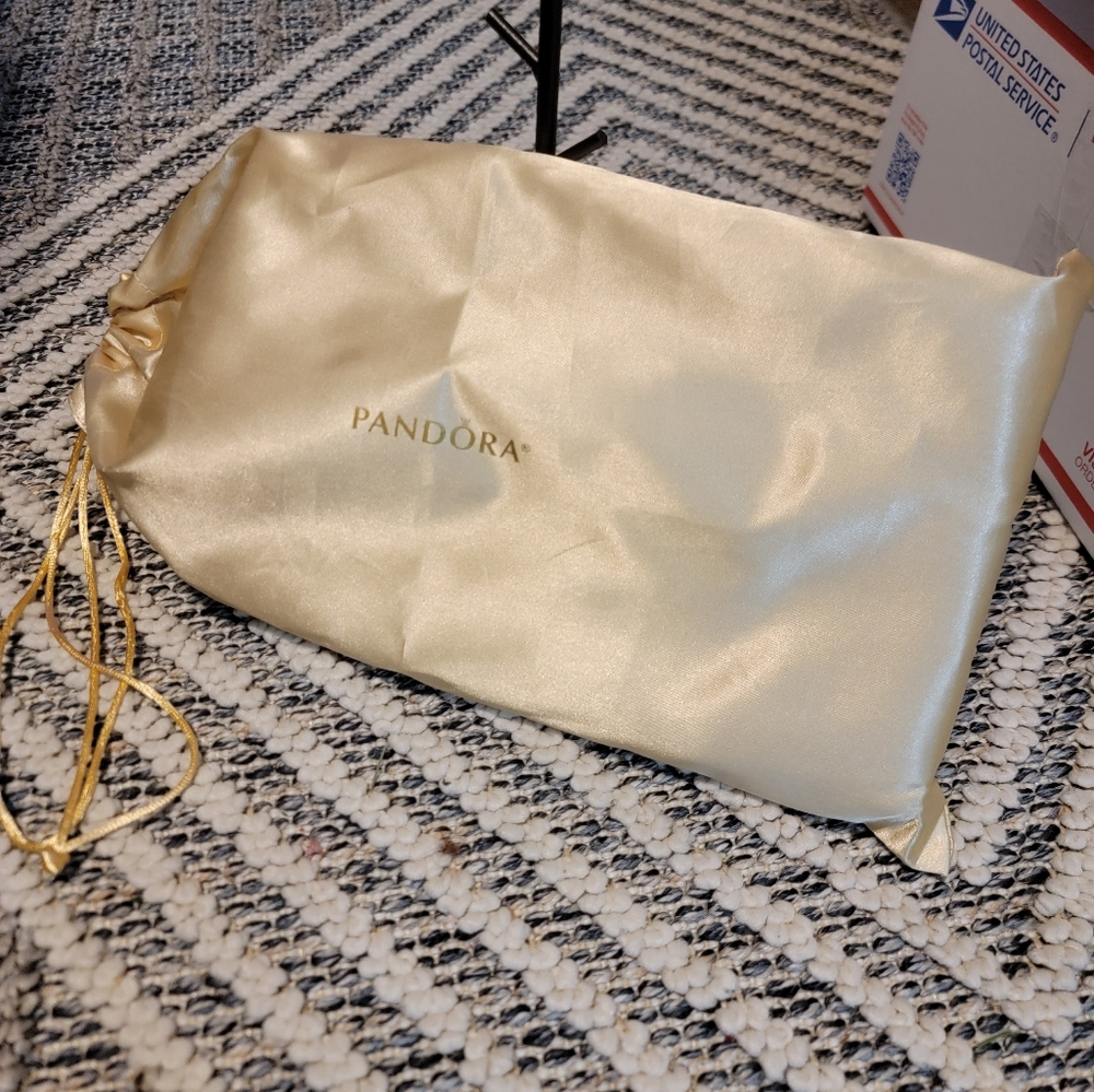 Pandora Gold Rare Retired Shine Clutch with Dustbag - Picture 6 of 8